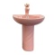 COMFORTY. Комплект детский COMFORTY (розовый): раковина 0991P с донным клапаном DK-02P + пьедестал P0991P + смеситель 01P 00-00008370 - 0