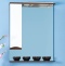 Зеркало-шкаф Бриклаер Токио 70 L венге, белый глянец 4627125411571 - 0
