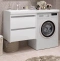 Комплект мебели Opadiris Фреш 56 под стиральную машину белый - 1