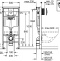 Комплект Система инсталляции для унитазов Grohe Rapid SL 38721001 3 в 1 с кнопкой смыва + Чаша для унитаза подвесного Jacob Delafon Struktura EDF102-00 - 5