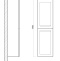 PLATINO  Шкаф подвесной с двумя распашными дверцами, Бирюзовый матовый , 400x300x1500, AM-Platino-1500-2A-SO-TM - 3