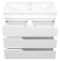 Тумба с раковиной Misty Софт 90 белая матовая УТ000015031 - 1