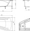 Акриловая ванна Roca Hall Angular 150x100 R ZRU9302865 - 2