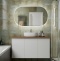Зеркало Art&Max Bari 120, с подсветкой, белое AM-Bar-700-1200-DS-F-White - 1