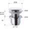 Автоматический донный клапан Remer, цвет хром, 904CC2114 - 1