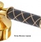Смеситель для раковины Boheme Vogue золото с черной ручкой 211-MR-B - 1