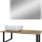 Мебель для ванной DIWO Элиста 100 светлое дерево, с раковиной Moduo 50 Square, в скандинавском стиле, овальная (гарнитур, мебель) 555416 - 3