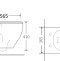 Унитаз подвесной STWORKI Кронборг KR-01up безободковый, с микролифтом, встроенный, фарфор, с горизонтальным выпуском - 7