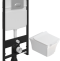 Комплект Унитаз подвесной STWORKI Хадстен SETK3304-0616-001-1-6000 с микролифтом + Система инсталляции для унитазов EWRIKA ProLT 0026-2020 с кнопкой смыва 0050 хром матовый 560167 - 0