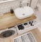 Мебель для ванной STWORKI Берген 60 белая со светлой столешницей 122, раковина Moduo 50 Square, L 549711 - 4