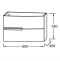 EB1888RU-G1C Nona Мебель с интегрированными ручками, глянцевый белый, 80 см, 2 ящика - 1