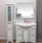 Мебель для ванной Sanflor Адель 100 белая, патина серебро - 0