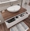 Мебель для ванной STWORKI Берген 100 белая с темной столешницей, раковина Moduo 55 Leaf 549593 - 4