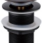 Донный клапан для раковины Boheme 612-B/2 с переливом, чёрный - 0