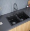 Мойка кухонная Paulmark Zwilling 81 черный матовый PM238150-BLM - 1