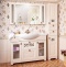 Мебель для ванной Бриклаер Кантри 120 бежевый дуб - 0