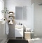 Мебель для ванной STWORKI Дублин 50 белая, в скандинавском стиле, с подсветкой 406298 - 0