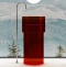 Раковина отдельностоящая прозрачная ABBER Kristall AT2701Rubin-H красная - 0