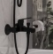 Смеситель для ванны с душем DIWO Смоленск SM-03b черный, однорычажный, настенный, российский - 3