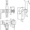 AF300-52С Aquanet Passion, смеситель встр. с гиг.душем (латунь), шланг 1,2м хром (243317) - 3