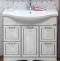 Мебель для ванной Sanflor Адель 100 белая, патина серебро - 1
