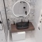 Мебель для ванной STWORKI Ольборг 100 столешница дуб карпентер, без отверстий, с тумбой 50, с раковиной Vitra Shift черной 542632 - 2