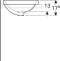 500.700.01.2 Geberit VariForm Раковина встраиваемая в столешницу круглой формы, D=40 см, без отв. под смеситель, с отв. перелива - 4