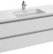 EB2021-RA-N18 Мебель для раковины-столешницы (120 см) с 2 выдвижными ящичками, встроенные ручки, Белый, блестящий - 0