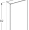 500.639.01.2 Верхний шкафчик Keramag Acanto, плоский, 450 x 820 x 174 мм, фронтальная часть: белое стекло корпус: белый глянцевый — лакированный - 1