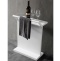 Столик для ванной комнаты Abber Stein с полотенцедержателем белый AS1637 - 0