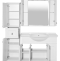 Лувр -105 Зеркало с 2-мя шкафчиками, белое П-Лвр03105-0122Ш - 3