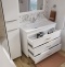 Мебель для ванной STWORKI Хальмстад 100 белая, под дерево (комплект, гарнитур) 505729 - 5