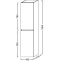 EB2385-J5 Tolbiac Подвесной пенал 40см, 2 реверсивных дверцы, цвет белый лак - 1
