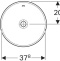 500.700.01.2 Geberit VariForm Раковина встраиваемая в столешницу круглой формы, D=40 см, без отв. под смеситель, с отв. перелива - 3