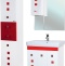 Мебель для ванной Bellezza Натали 70 белая с красным - 3