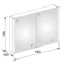 Зеркало-шкаф Keuco Royal Match 65 см, с подсветкой 12801171301 - 2