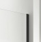 AQ WIW 09020BL Душевая перегородка Walk in с держателем 900x2000 профиль черный, стекло прозрачное - 5
