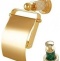 Держатель для туалетной бумаги Boheme Murano золото с зеленым 10901-GR-G - 0