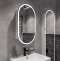 Зеркало-шкаф STWORKI Мальмё МВК074 45, с подсветкой, белый, прямоугольный, навесной, овальный, в стиле лофт - 4