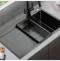 Кухонная раковина Gappo 78х50 черная GS7850-6R - 1