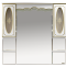 Зеркало-шкаф Misty Монако 120 белый-золото с подсветкой  Л-Мнк04120-013Л - 0