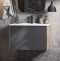 Комплект мебели Aquaton Сохо 75 серый-светлое дерево - 1