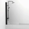 Шторка на ванну Ideal Standard Connect 2 80x140 профиль черный стекло прозрачное T9923V3 - 2