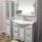 Мебель для ванной Sanflor Адель 100 белая, патина серебро - 3