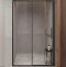 Душевая дверь Vincea Slim-U 120 черная стекло прозрачное VDS-2SU120CLB - 0
