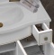 Мебель для ванной Opadiris Лаура 100 белая с патиной, с раковиной из литьевого мрамора - 7
