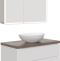 Мебель для ванной STWORKI Берген 100 белая с темной столешницей, раковина Moduo 55 Leaf 549593 - 6