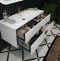Мебель для ванной Opadiris Ибица 120 подвесная белая, фурнитура золото - 4