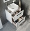 Мебель для ванной STWORKI Эстерсунд 60 белая матовая, простоун беж с отверстием под смеситель в столешнице 459717 - 4