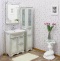 Мебель для ванной Sanflor Адель 65 белая, патина серебро - 2